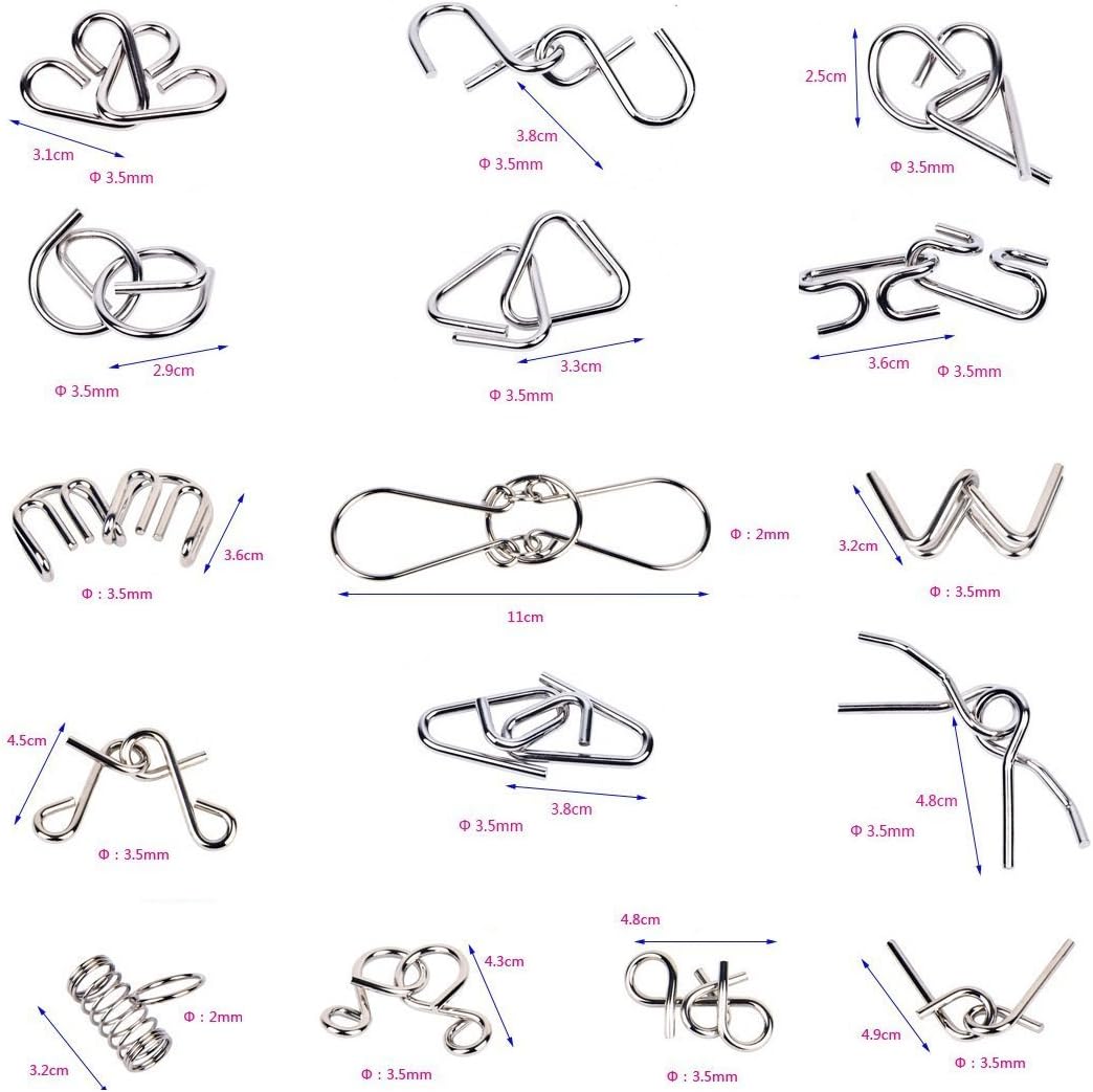 Metal Puzzle Ring Set™  - Metalliset palapelirenkaat