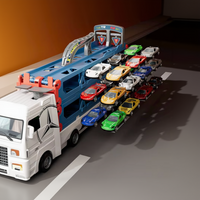 Thumbnail for CarHauler – Leikkisä ja seikkailullinen – Autokuljetusauto-leikkisetti kilpa-autoilla