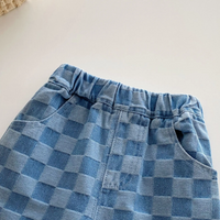 Thumbnail for DenimCheck – Mukavat ja trendikkäät – lasten housut, joissa on ruutukuvio