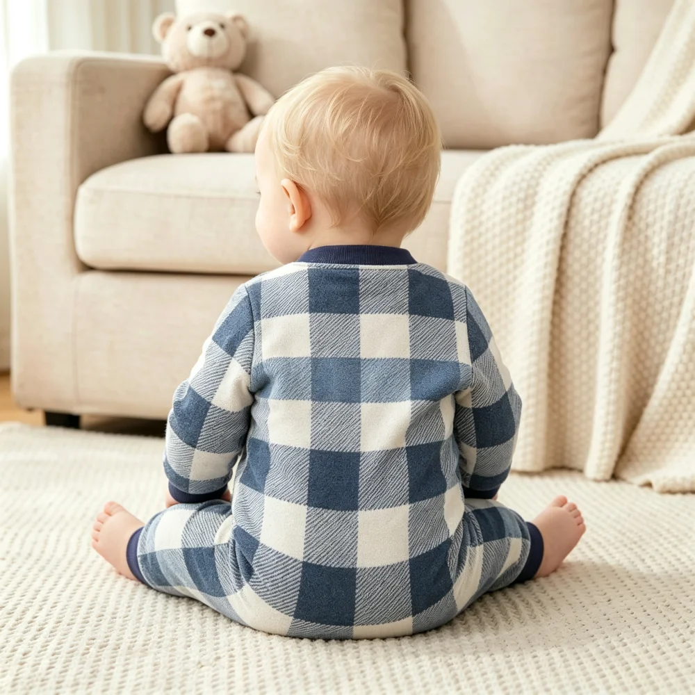 WarmBuddy – Söpö ja pehmeä – fleece-vauvan haalari, jossa on sarjakuvakuvio