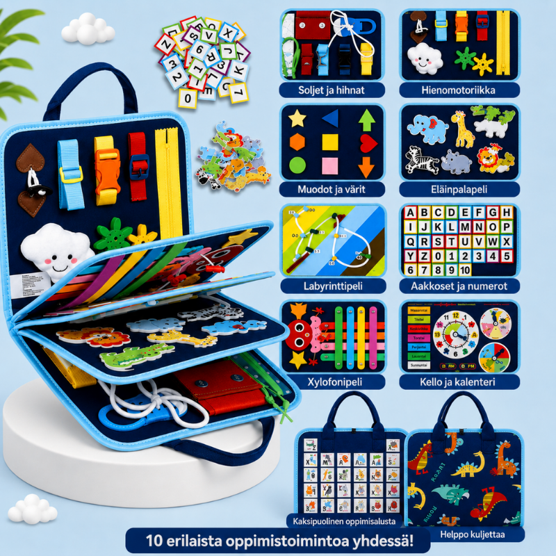7-in-1 Busy Board – Motoriset taidot ja oppiminen – Aktiviteettitaulu