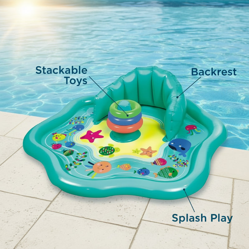SplashPlay – Turvallinen ja hauska – vauvojen uima-allas aurinkosuojalla