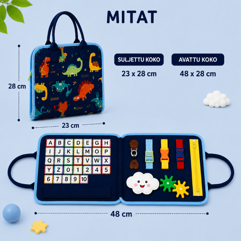 7-in-1 Busy Board – Motoriset taidot ja oppiminen – Aktiviteettitaulu