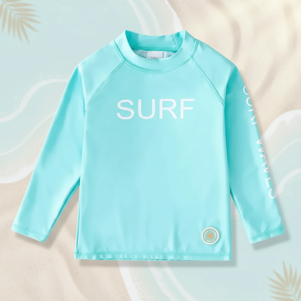 SunShield – Suojaava ja joustava – lasten pitkähihainen surffipaita, UPF 50+