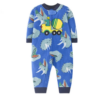 Thumbnail for WarmBuddy – Söpö ja pehmeä – fleece-vauvan haalari, jossa on sarjakuvakuvio