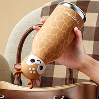 Thumbnail for AnimalSip – Söpö ja käytännöllinen – lasten ruostumattomasta teräksestä valmistettu termospullo, jossa on eläinaiheinen kuvio