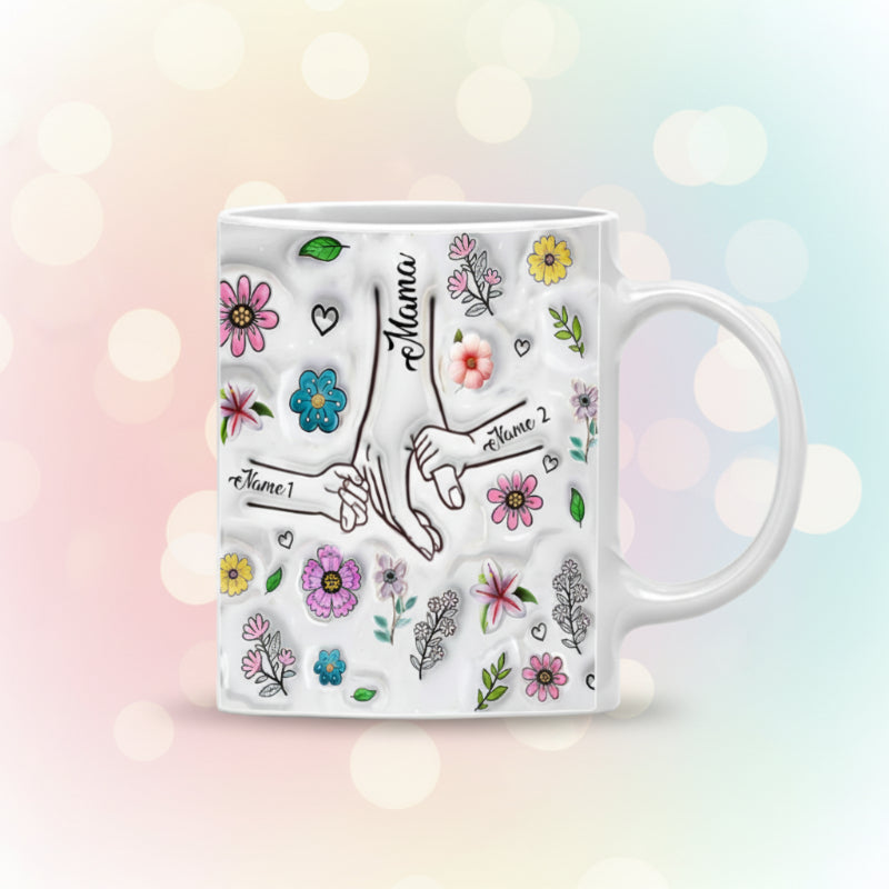 Personalized Kids Name Mug – Ainutlaatuinen äitienpäivälahja – Henkilökohtainen muki