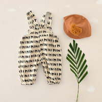 Thumbnail for Striped Overall Romper – Pehmeä ja mukava – Lasten haalari