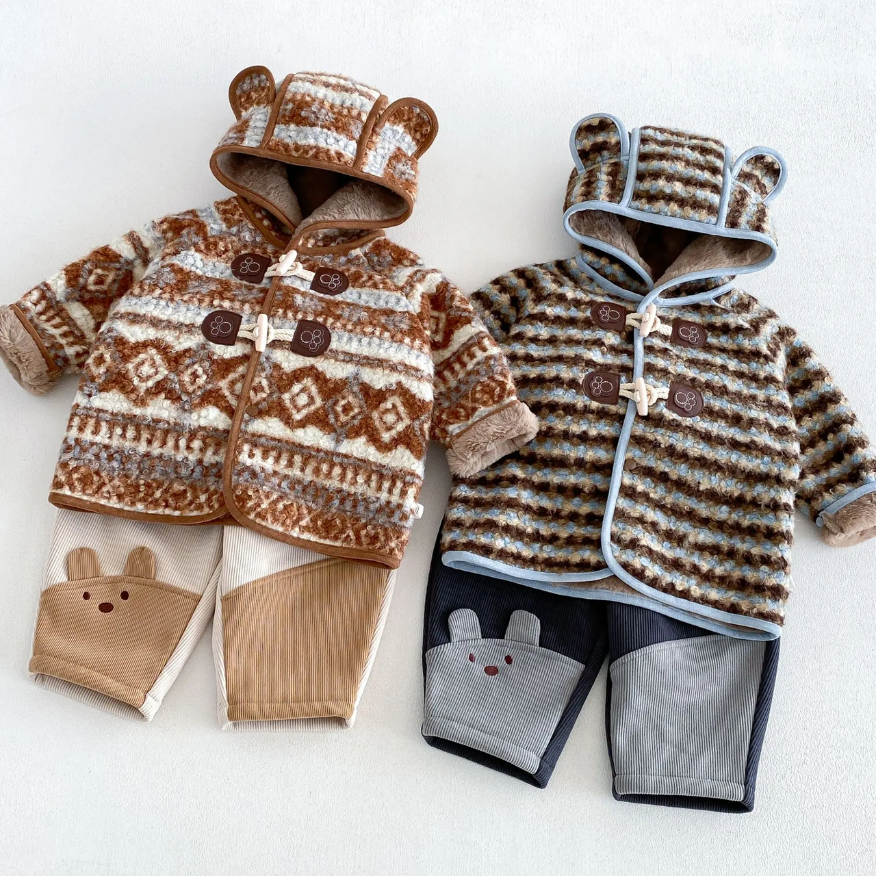 LittleWarm – Viihtyisä ja tyylikäs – Fair Isle -kuvioinen talvitakki