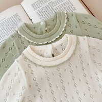 Thumbnail for MiniBelle – Tyylikäs ja pehmeä – Neulottu vauvanmekko, jossa on röyhelökoriste