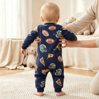 Thumbnail for WarmBuddy – Söpö ja pehmeä – fleece-vauvan haalari, jossa on sarjakuvakuvio