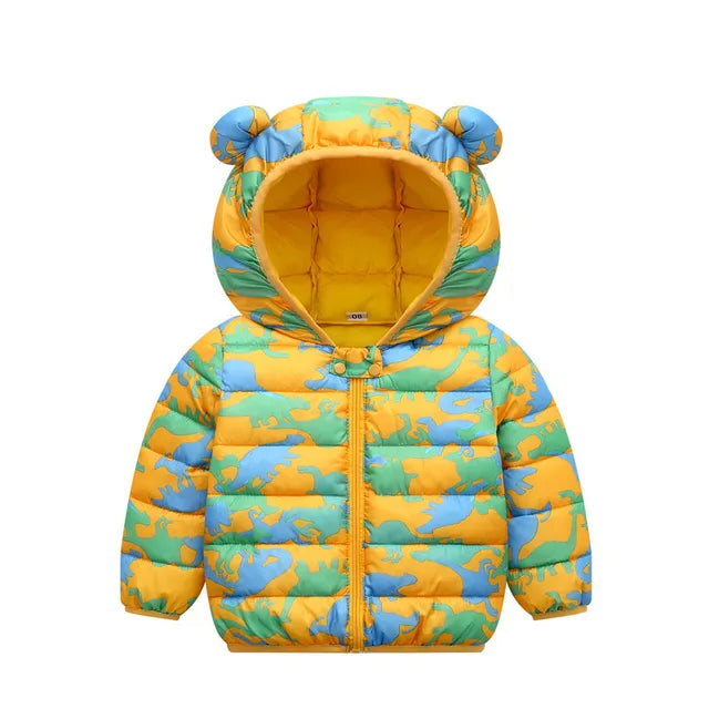 Mini Fashion™ - Lasten hupullinen kevyttoppatakki