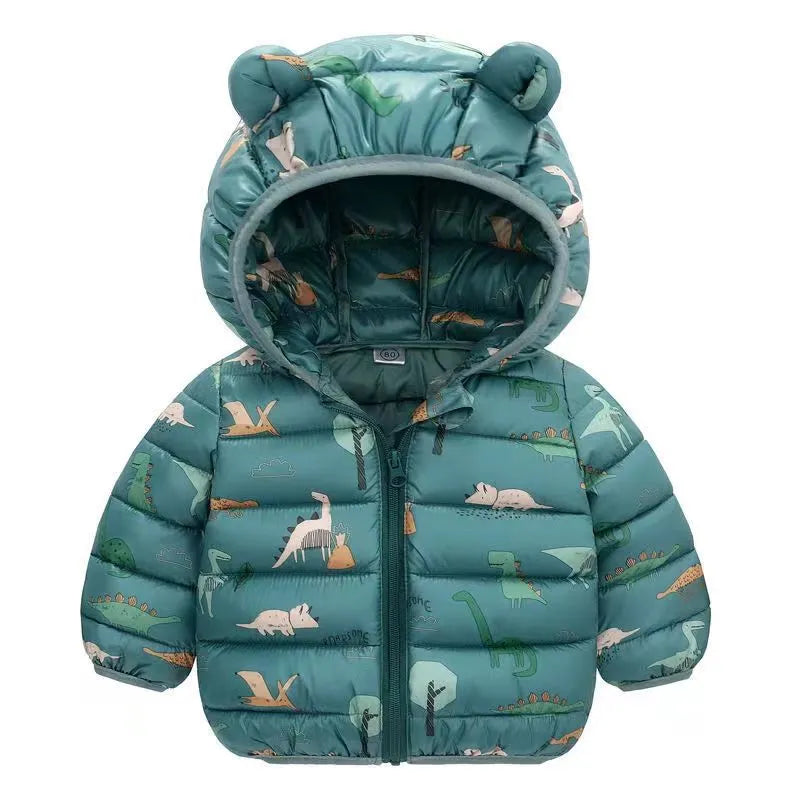 Mini Fashion™ - Lasten hupullinen kevyttoppatakki