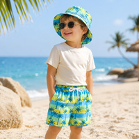 Thumbnail for Beach Set – Värikäs ja tyylikäs – Kuviolliset uimahousut ja hattu