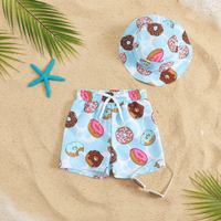 Thumbnail for Beach Set – Värikäs ja tyylikäs – Kuviolliset uimahousut ja hattu