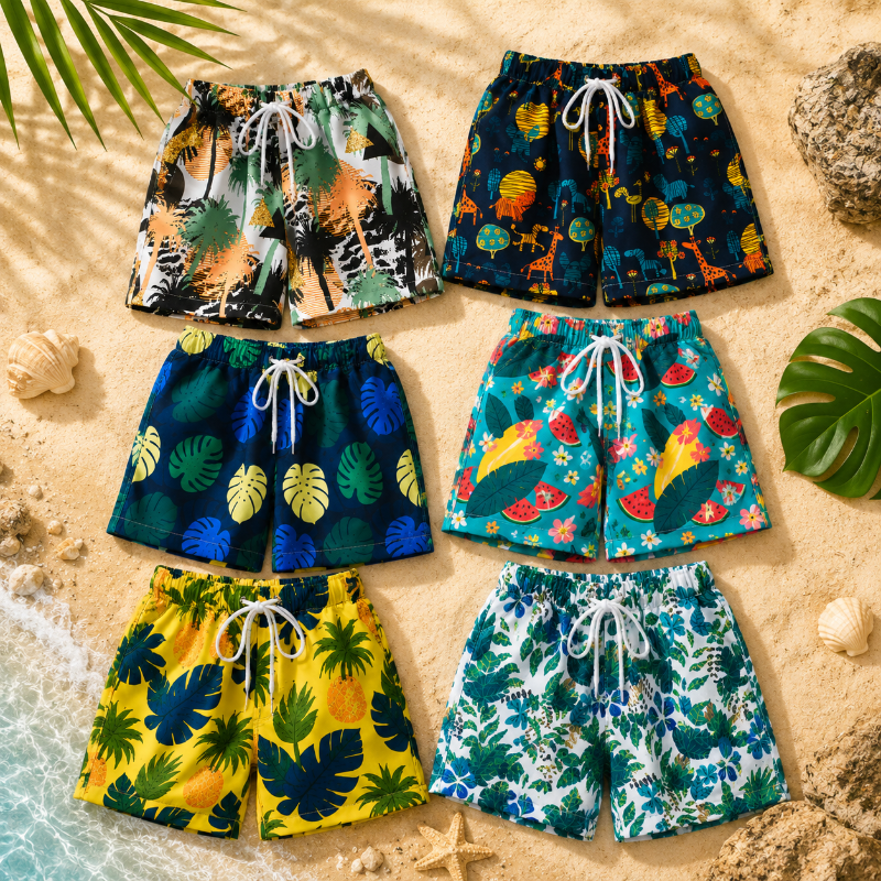Beach Shorts – Kevyt ja leikkisä – trooppiset lasten uimahousut