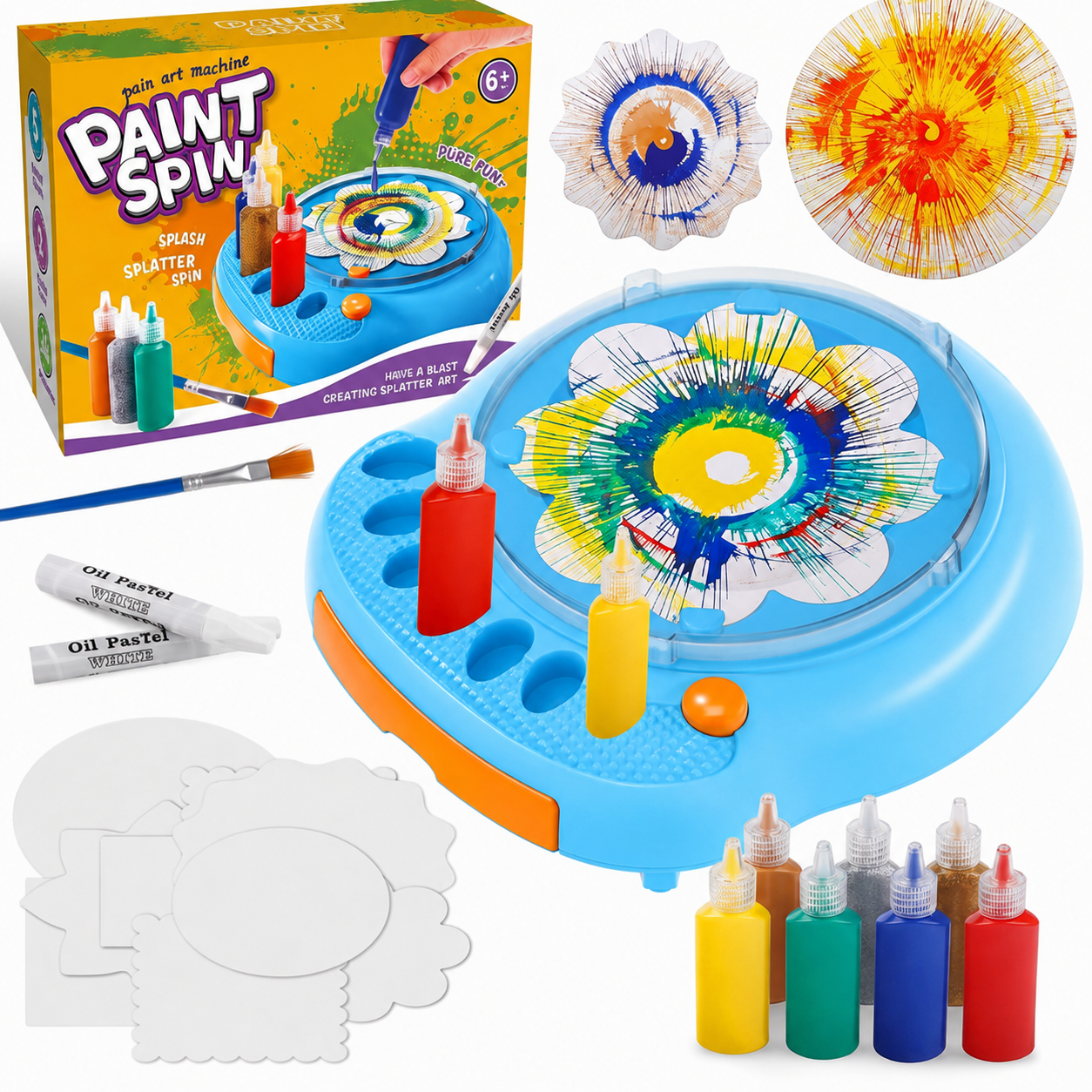 SpinArt – Luova & opettavainen – Tee-se-itse-maalauskone