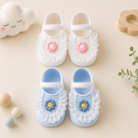 Thumbnail for SweetFeet – Pehmeät ja suloiset – vauvasukat, joissa on kukkia ja pitsiä