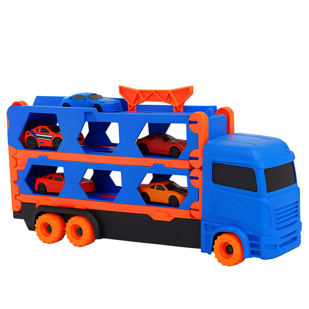 Mega Transporter - 9-in-1 Kilpailunautinto - Muunneltava leluauto