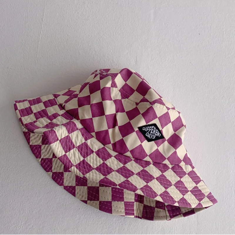 Bucket Hat – Söpö ja suojaava – lasten ruudullinen hattu