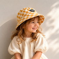 Thumbnail for Bucket Hat – Söpö ja suojaava – lasten ruudullinen hattu