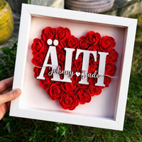 Thumbnail for Personalized Rose Shadow Box – Ainutlaatuinen äitienpäivälahja – Henkilökohtainen ruusujen varjolaatikko