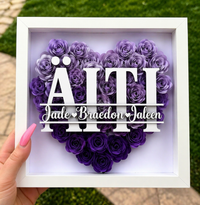 Thumbnail for Personalized Rose Shadow Box – Ainutlaatuinen äitienpäivälahja – Henkilökohtainen ruusujen varjolaatikko