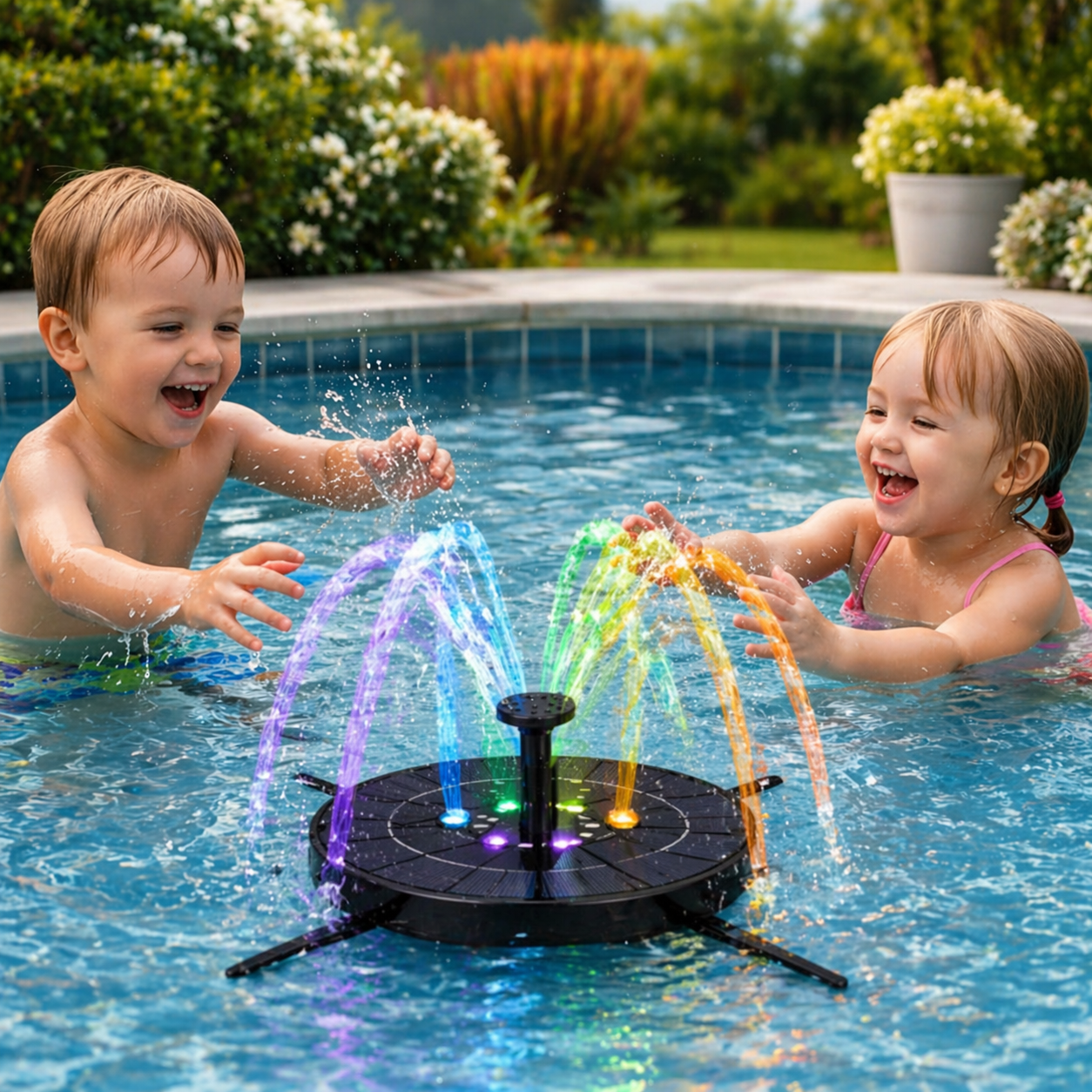 Solar LED Fountain Toy – Leikkisä ja interaktiivinen – Vesilelusuihkulähde