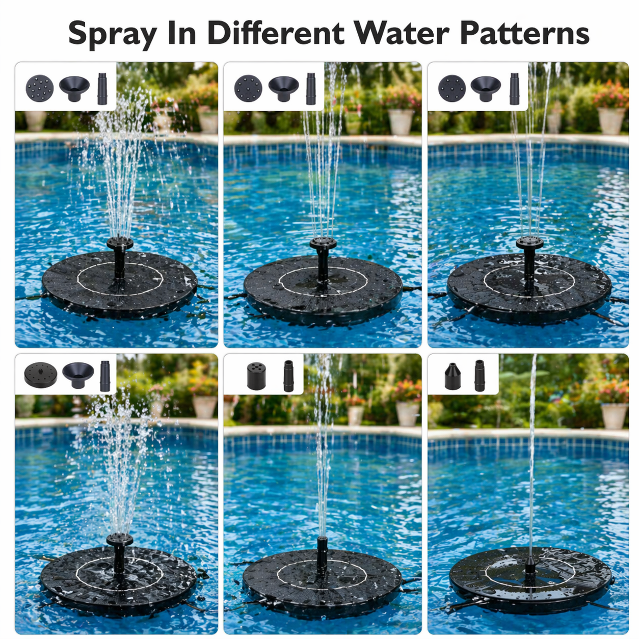Solar LED Fountain Toy – Leikkisä ja interaktiivinen – Vesilelusuihkulähde