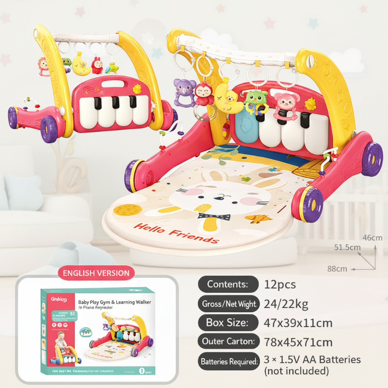 Step & Play – Interaktiivinen ja turvallinen – 3-in-1-kävelytuoli ja vauvan kuntosali