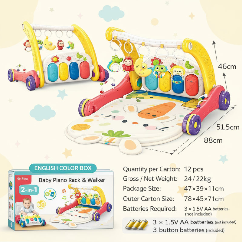 Step & Play – Interaktiivinen ja turvallinen – 3-in-1-kävelytuoli ja vauvan kuntosali