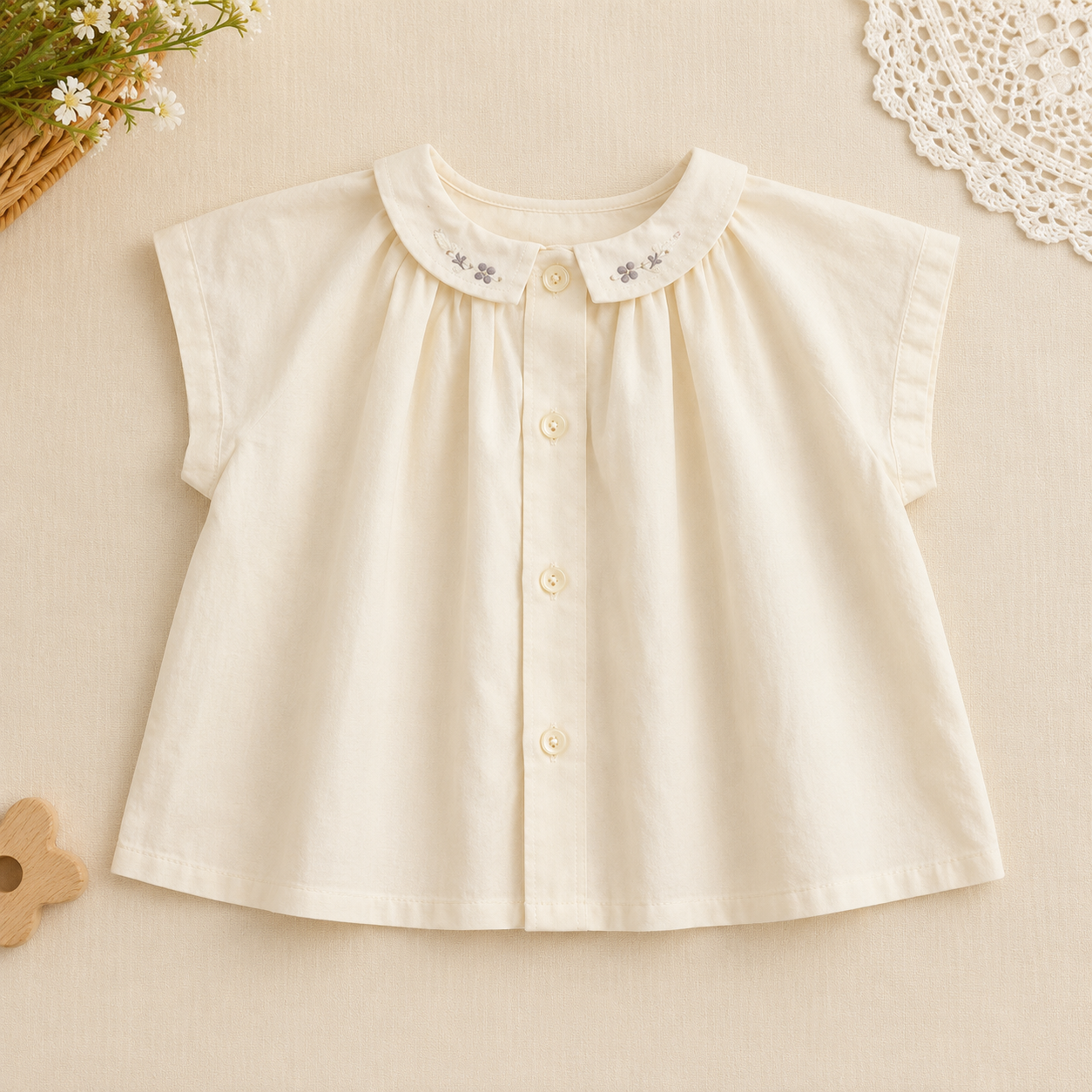 Girls Summer Fashion Top – Kevyt ja mukava – Vintage-tyylinen tyttöjen toppi