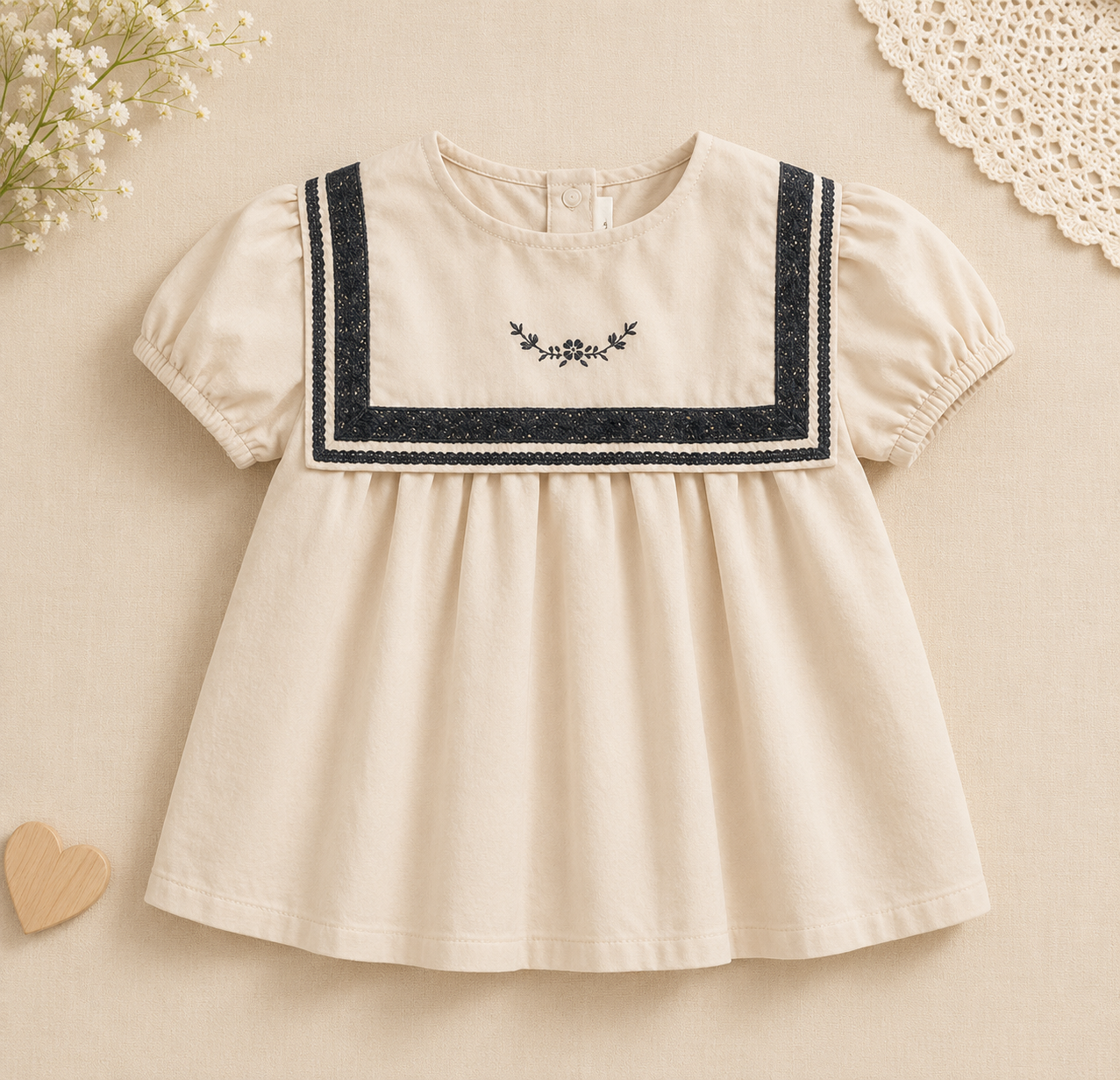 Girls Summer Fashion Top – Kevyt ja mukava – Vintage-tyylinen tyttöjen toppi