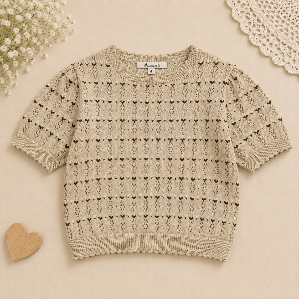 Girls Summer Fashion Top – Kevyt ja mukava – Vintage-tyylinen tyttöjen toppi