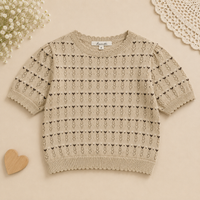 Thumbnail for Girls Summer Fashion Top – Kevyt ja mukava – Vintage-tyylinen tyttöjen toppi