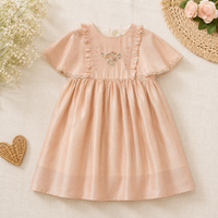 Thumbnail for Short Sleeve Embroidery Dress – Elegantti ja mukava – boutique-tyylinen tyttöjen mekko