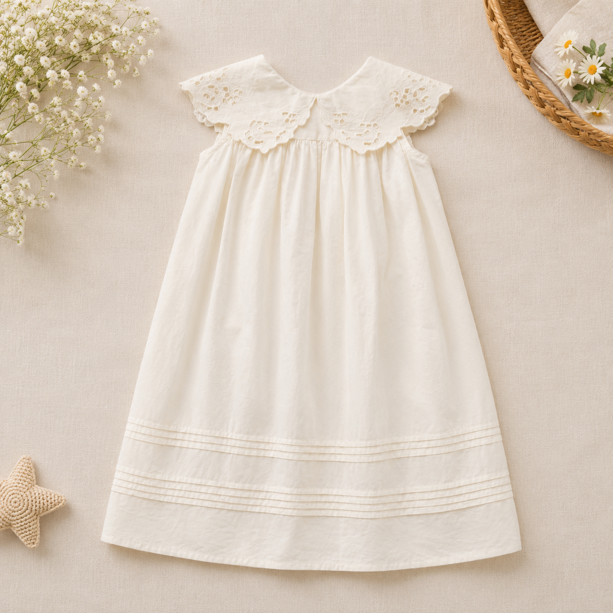 Lace Stitching Dress – Elegantti ja mukava – Pitsi ja tikkaukset