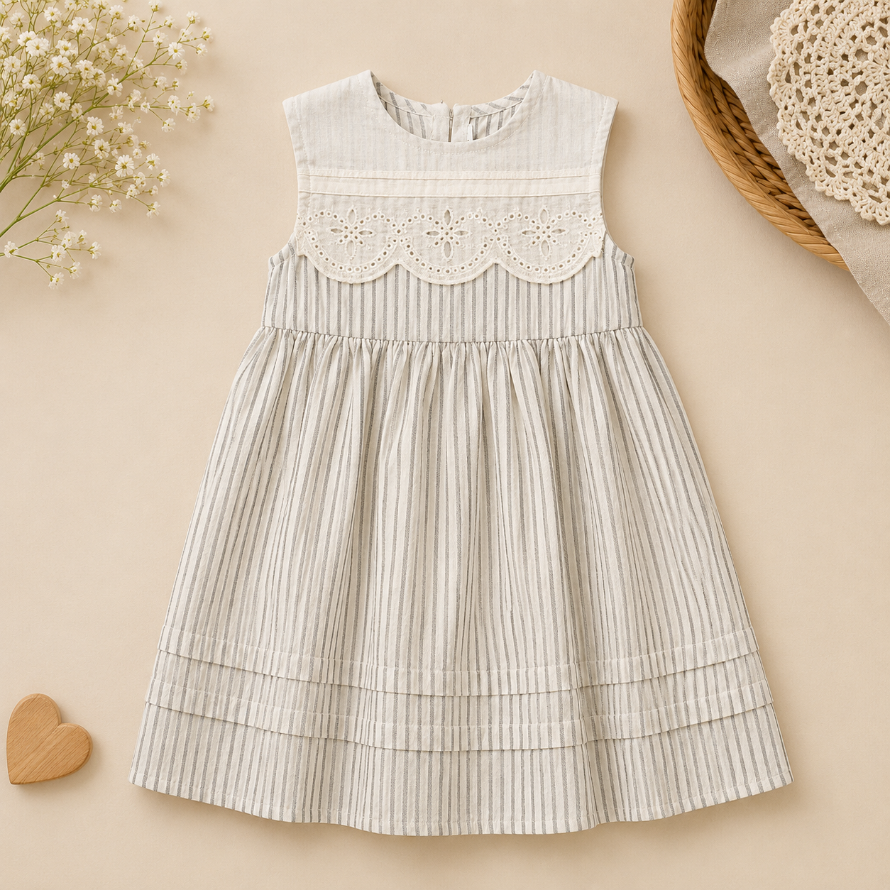 Lace Stitching Dress – Elegantti ja mukava – Pitsi ja tikkaukset