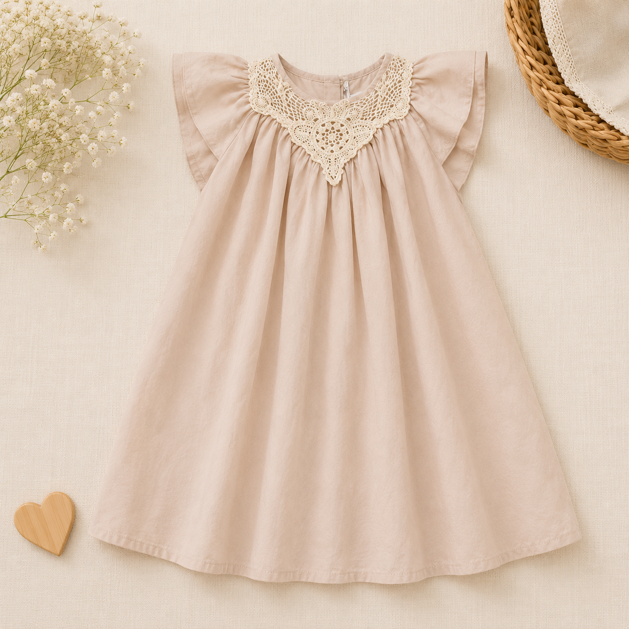 Lace Stitching Dress – Elegantti ja mukava – Pitsi ja tikkaukset