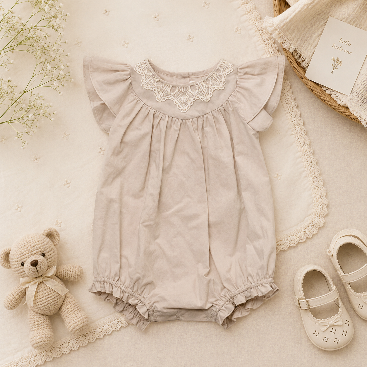 Vintage Rompers – Ajaton ja pehmeä – vauvan haalari