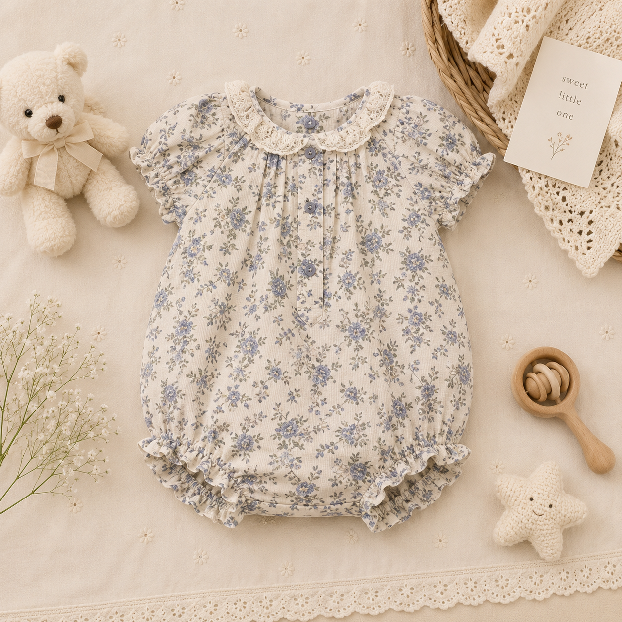 Vintage Rompers – Ajaton ja pehmeä – vauvan haalari