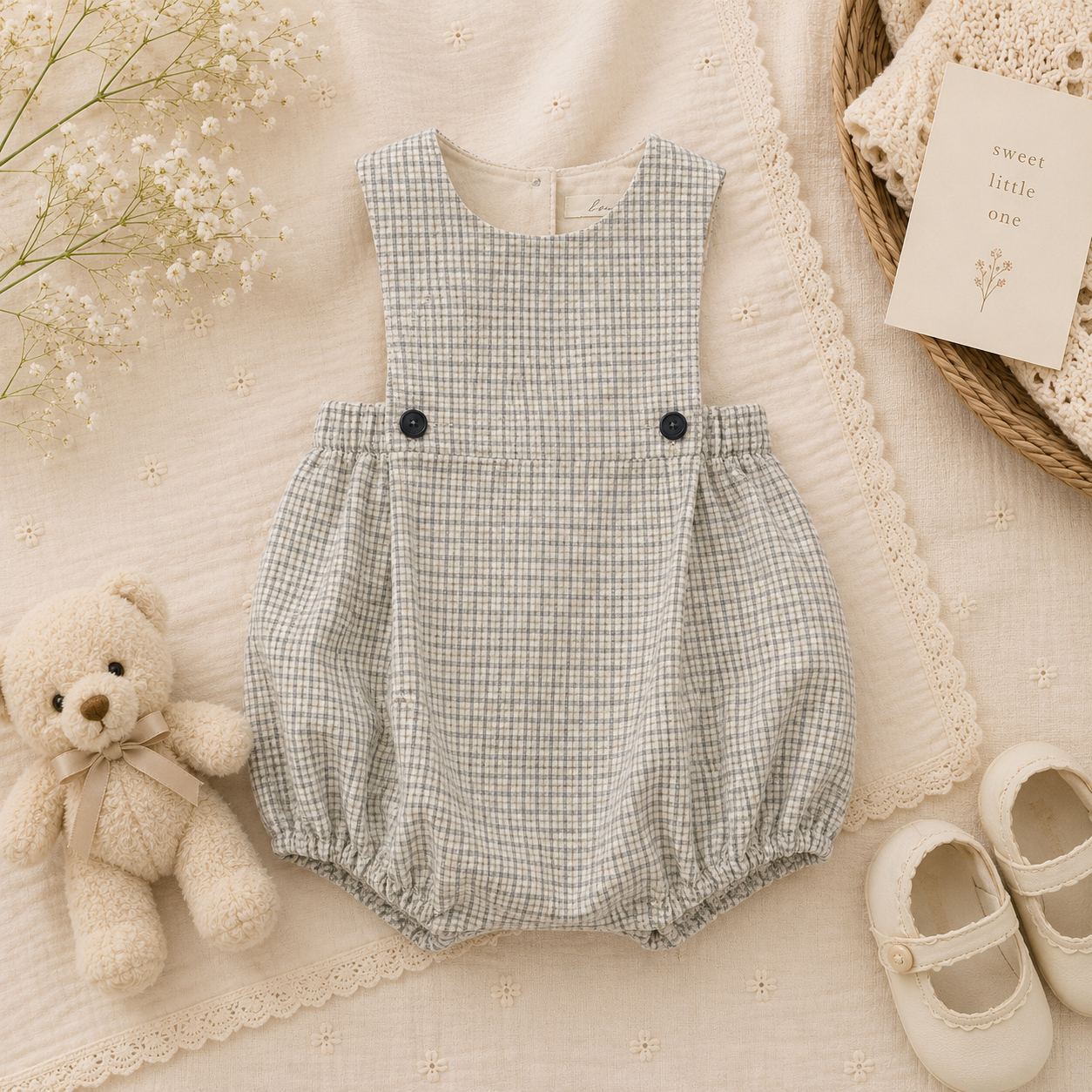 Vintage Rompers – Ajaton ja pehmeä – vauvan haalari