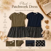 Thumbnail for Plaid Patchwork Dress – Trendikäs ja ilmava – Ruudullinen mekko