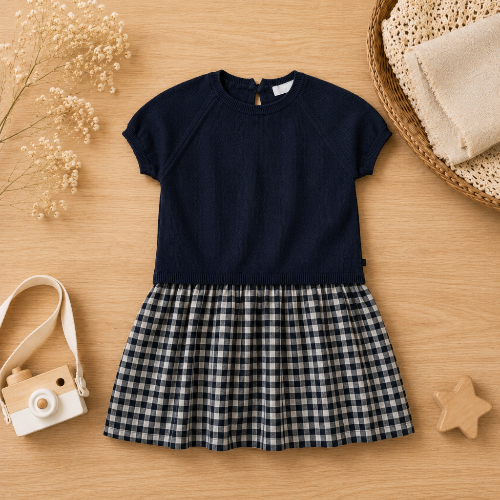 Plaid Patchwork Dress – Trendikäs ja ilmava – Ruudullinen mekko