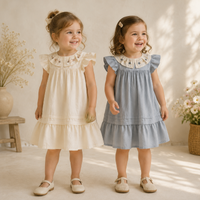 Thumbnail for Princess Dress – Tyylikäs ja mukava – mekko, jossa on brodeerattu kaulus