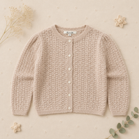 Thumbnail for Buttoned Cardigan – Pehmeä ja mukava – neulottu lasten neuletakki