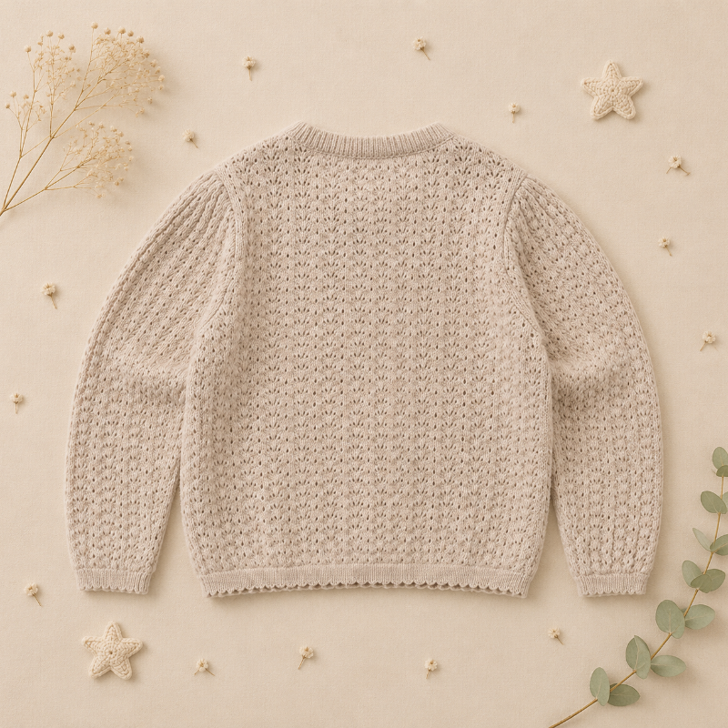 Buttoned Cardigan – Pehmeä ja mukava – neulottu lasten neuletakki