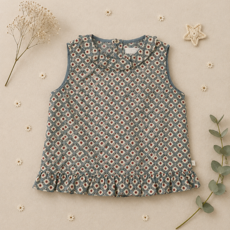 Matching Set – Mukava & koiranputki-kuvio – bloomerit, hame ja pusero