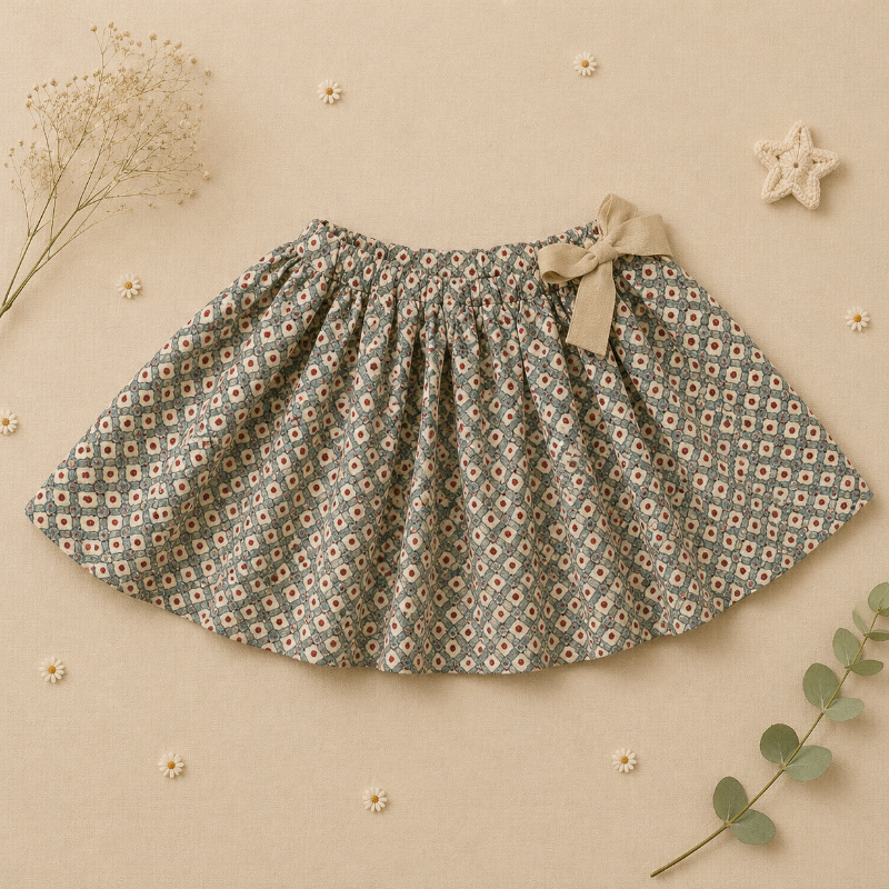 Matching Set – Mukava & koiranputki-kuvio – bloomerit, hame ja pusero