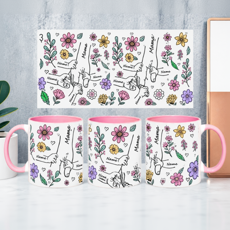 Personalized Kids Name Mug – Ainutlaatuinen äitienpäivälahja – Henkilökohtainen muki